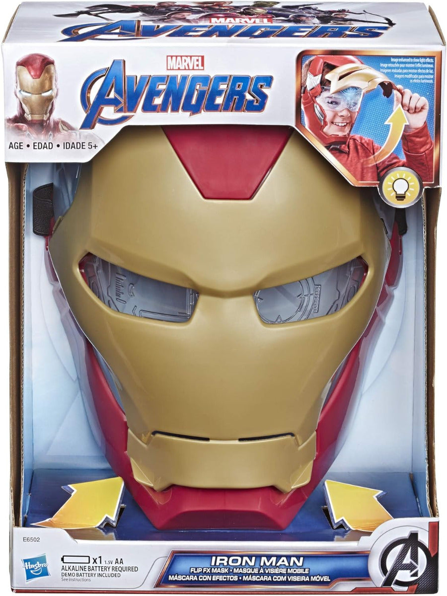 Buy Avengers Marvel Iron Man Flip FX Mask with Flip-Activated Light Effects | Yallatoys.com
