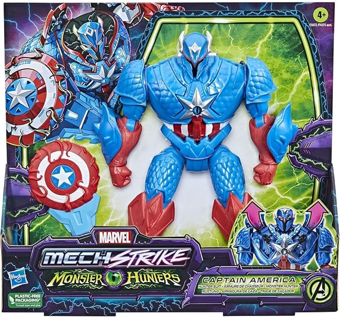 Buy Marvel Avengers Mech Strike Monster Hunters Hunter Suit Captain America Toy | Yallatoys.com
