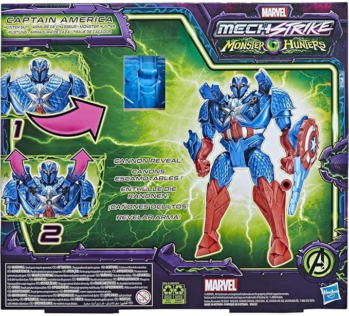 Buy Marvel Avengers Mech Strike Monster Hunters Hunter Suit Captain America Toy | Yallatoys.com
