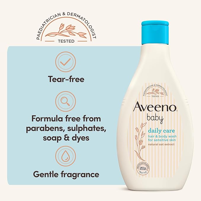 Aveeno Baby Daily Care Moisturising Hair And Body Wash 400ml Aveeno Yallatoys