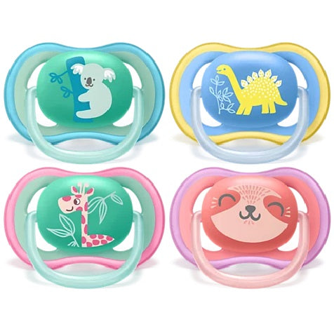 Philips Avent Soother Sil Ultra Air Free Flow 18m Deco 2Pcs (Sold Separately Subjected To Availability) Philips Avent Yallatoys