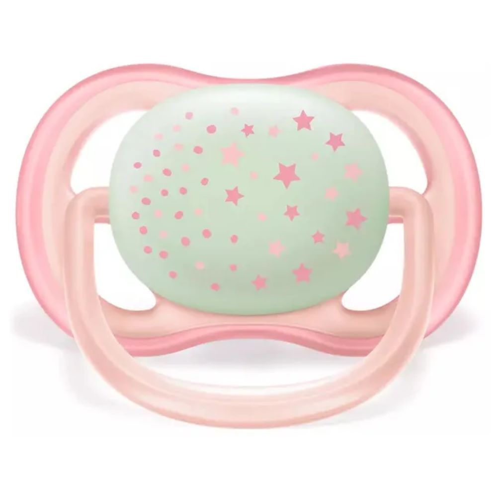Philips Avent Soother Sil Ultra Air 0-6m Night Girl 2Pcs Philips Avent Yallatoys
