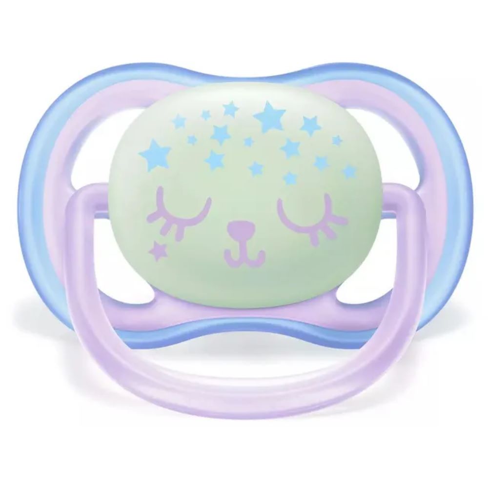 Philips Avent Soother Sil Ultra Air 0-6m Night Girl 2Pcs Philips Avent Yallatoys