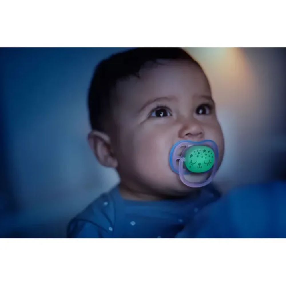 Philips Avent Soother Sil Ultra Air 0-6m Night Girl 2Pcs Philips Avent Yallatoys