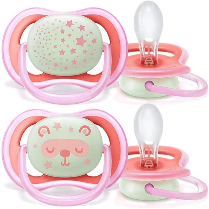 Philips Avent Soother Sil Ultra Air 6-18m Night Girl 2pcs Philips Avent Yallatoys