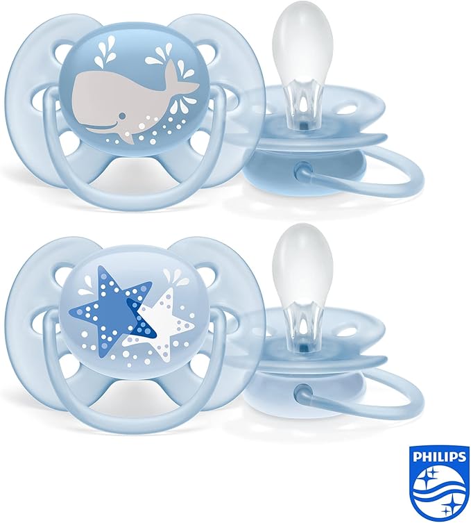 Philips Avent Soother Sil Soft 6-18m Boy Deco 2pcs Philips Avent Yallatoys
