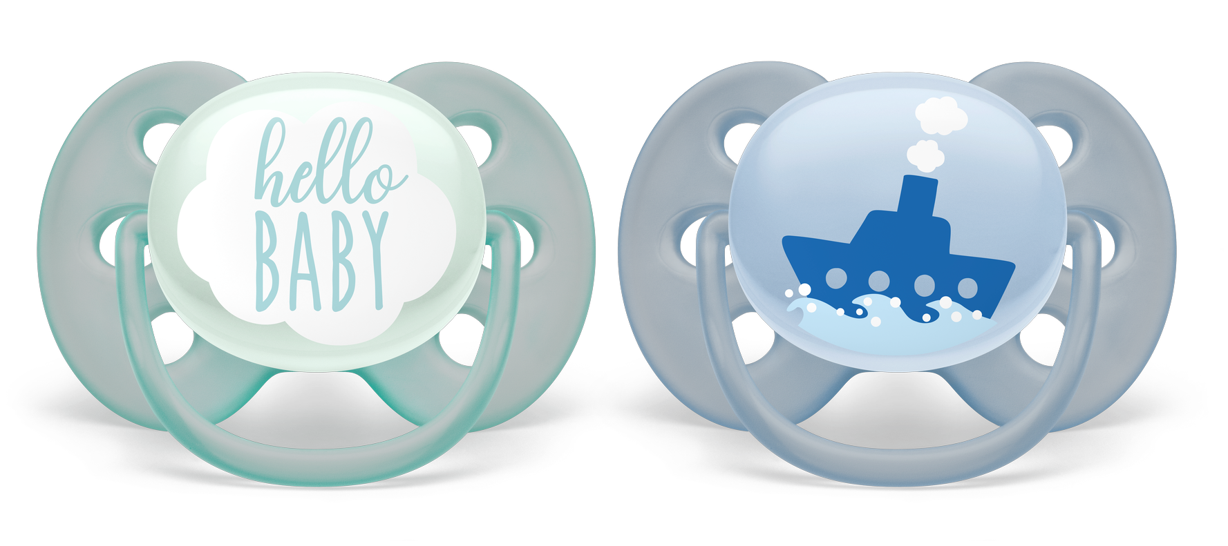 Philips Avent Soother Sil Soft 0-6m Boy Deco 2pcs Philips Avent Yallatoys