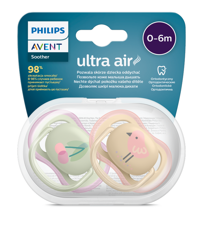 Philips Avent Soother Air 0-6m Deco Mix 2pcs (Sold Separately Subjected To Availability) Philips Avent Yallatoys