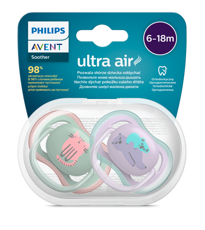 Philips Avent Soother Air 6-18m Deco Mix 2pcs (Sold Separately Subjected To Availability) Philips Avent Yallatoys