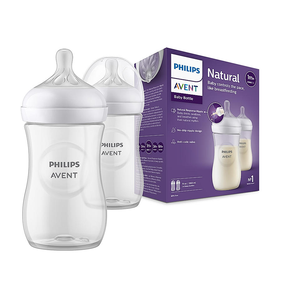 Philips Avent Natural 3.0 Feeding  Bottle 260ml Pack of 2 Philips Avent Yallatoys