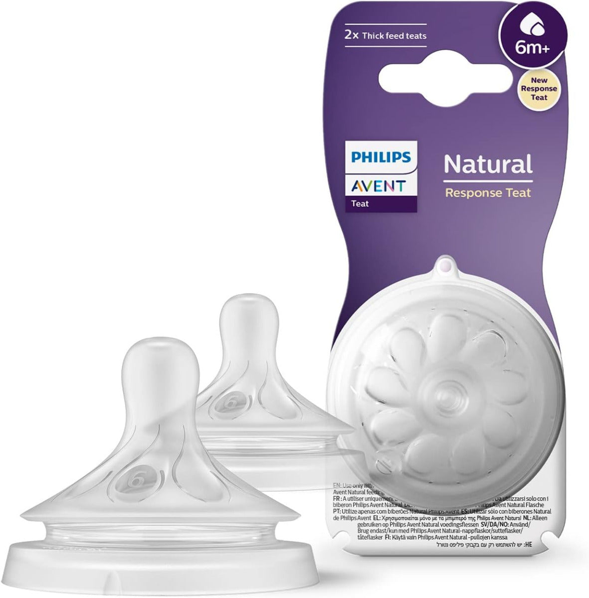 Philips Avent Natural 3.0 Feeding Teats Thick Feed 2pcs Philips Avent Yallatoys