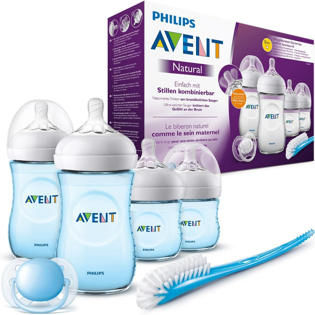 Avent Newborn Natural Feeding Starter Set Blue Philips Avent Yallatoys