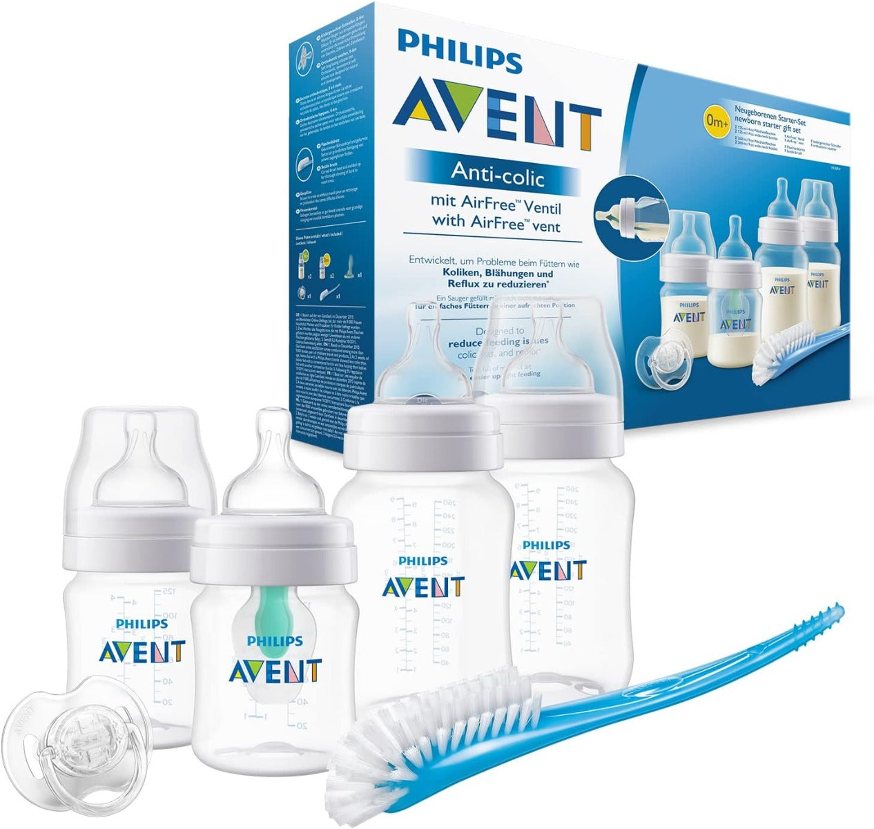 Avent Anti Colic with AirFree Vent Blue Gift Set New Born Philips Avent Yallatoys