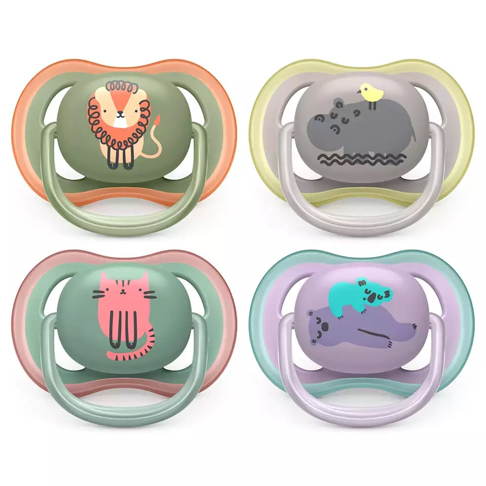 Avent Ultra Air Soother Pacifier Decoreted 6 months to 18 months 2pcs Pack (Sold Separately Subject to Availability) Philips Avent Yallatoys