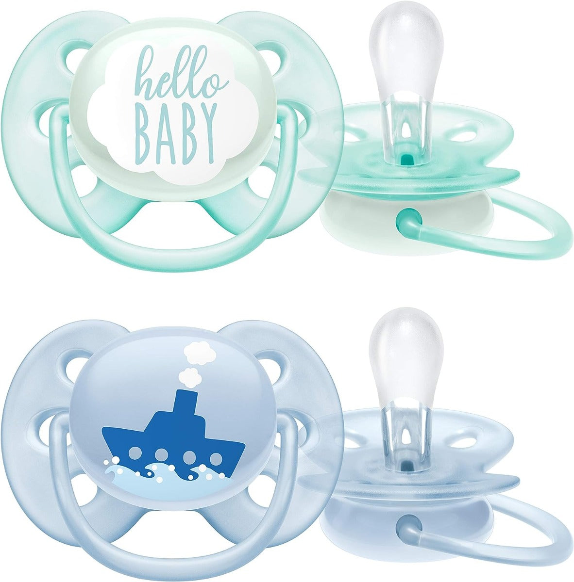 Avent Ultra Soft Pacifier Soother New Born to 6 Months 2pcs Pack Blue Philips Avent Yallatoys