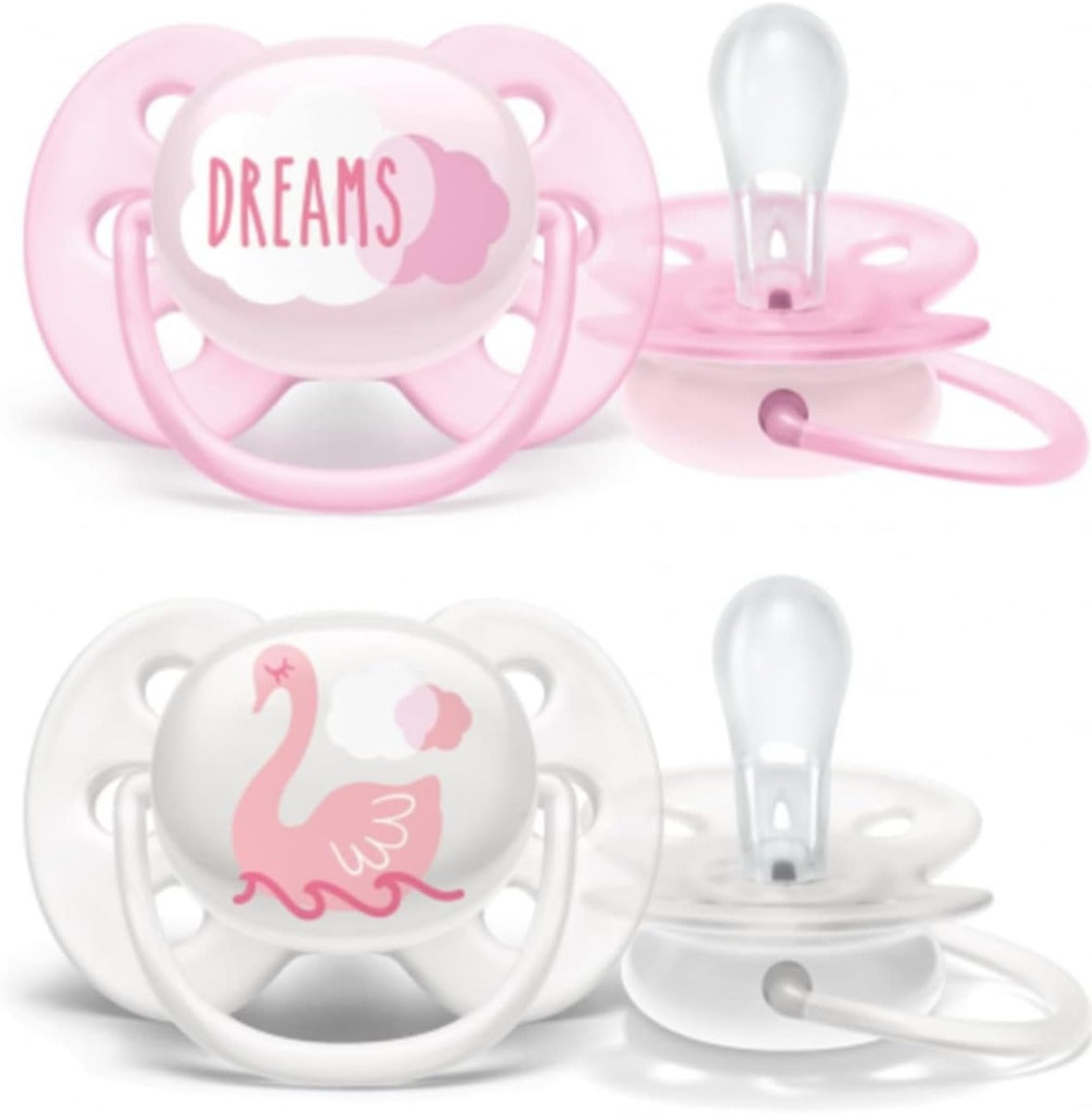 Avent Ultra Soft Pacifier Soother New Born to 6 Months 2pcs Pack Pink Philips Avent Yallatoys