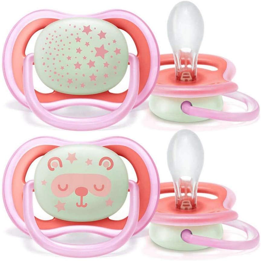Avent Ultra Air Pacifier Soother Girl 6 months to 18 months 2pcs Pack Philips Avent Yallatoys
