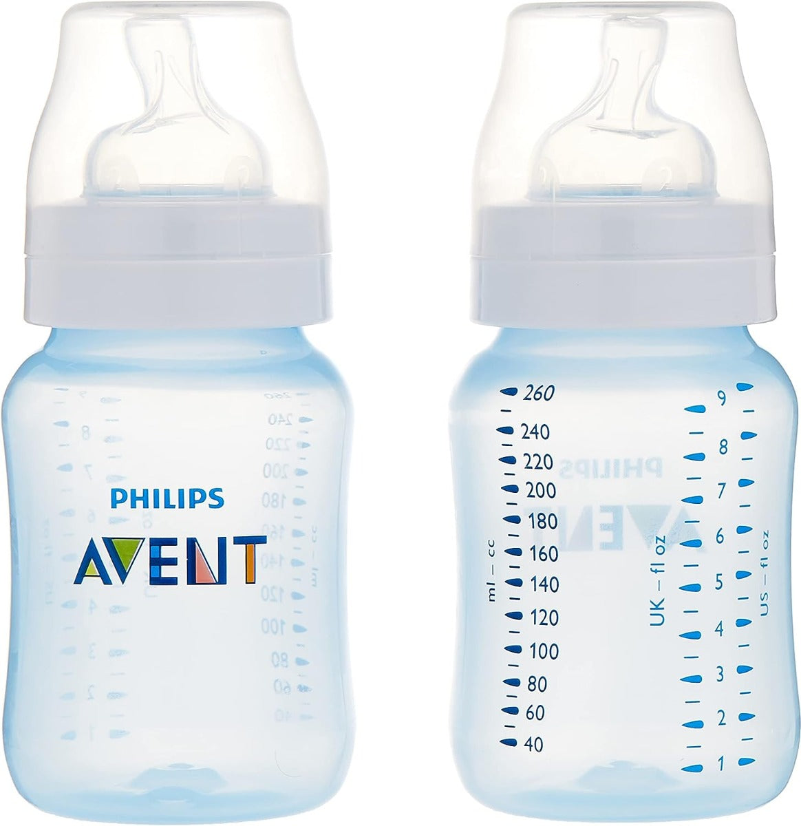 Avent Anti Colic Plastic 2pcs Bottle Pack 260ml Blue Philips Avent Yallatoys