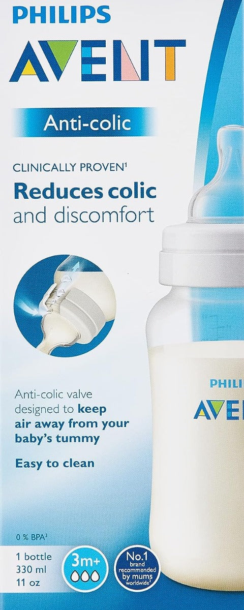 Avent Anti Colic Plastic Bottle 330ml Philips Avent Yallatoys