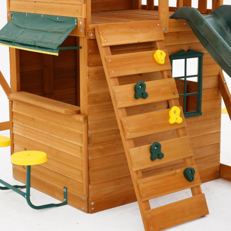 Buy Kidkraft Ridgeview Deluxe Clubhouse Wooden Swing Playset | Yallatoys.com