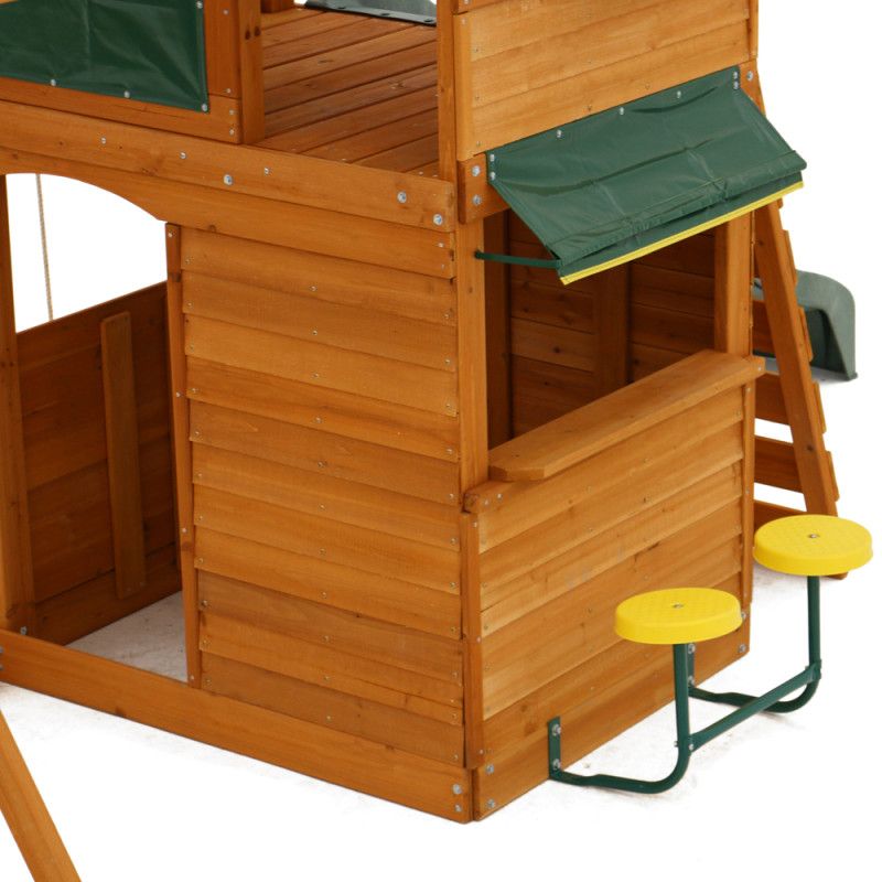 Buy Kidkraft Ridgeview Deluxe Clubhouse Wooden Swing Playset | Yallatoys.com