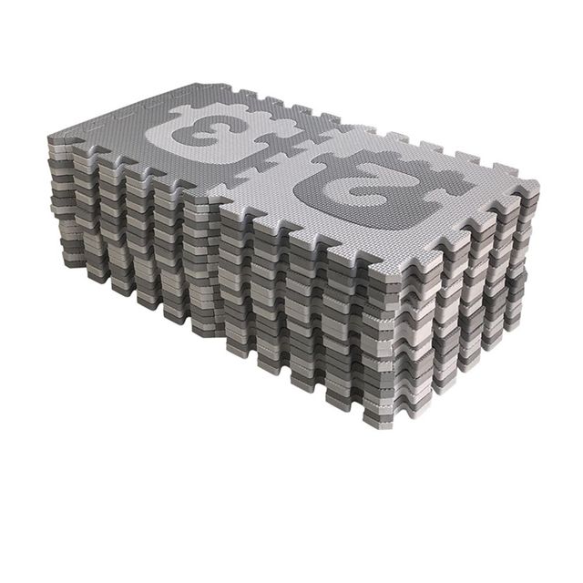 Bumble & Bird Babysafe Play Mat Alphabet Grey And White