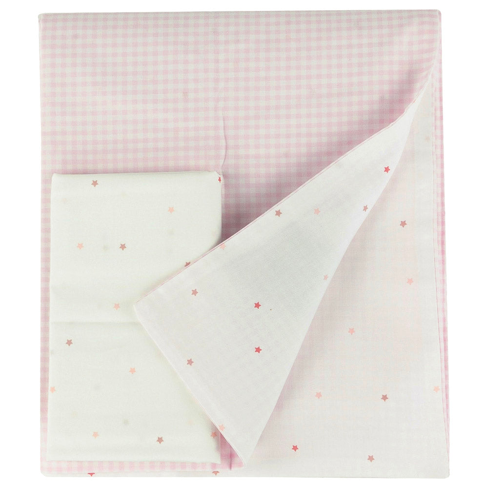 Bumble & Bird Reversible Duvet Cover & Pillowcase For Cot Pink Bumble & Bird Yallatoys
