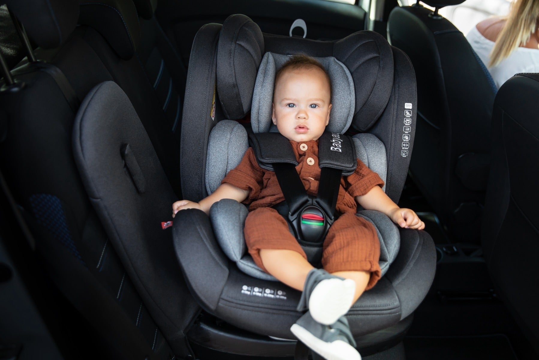 Babyauto Revolta 360 Car Seat 0123 Black Grey Melange Babyauto Yallatoys