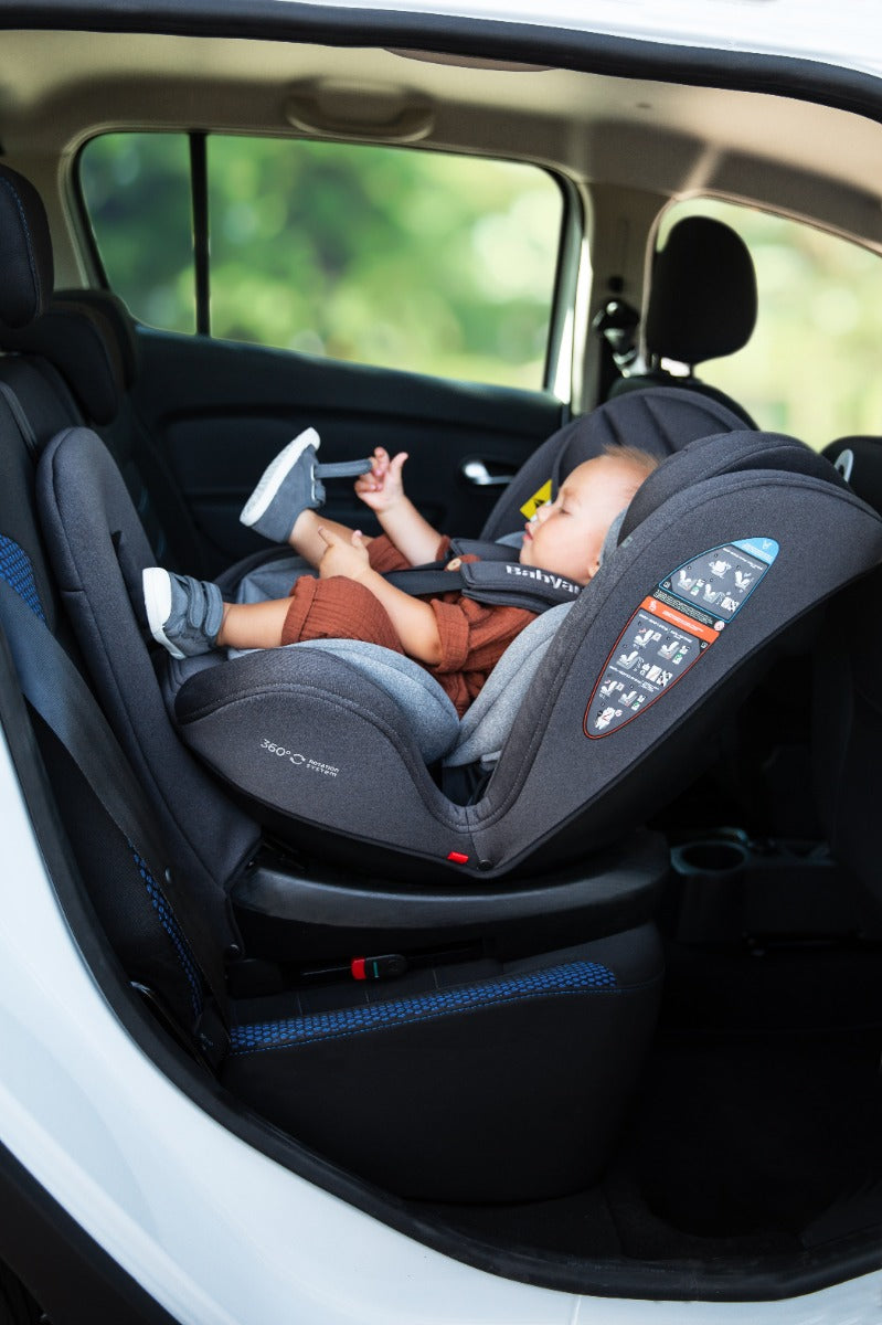 Babyauto Revolta 360 Car Seat 0123 Black Grey Melange Babyauto Yallatoys