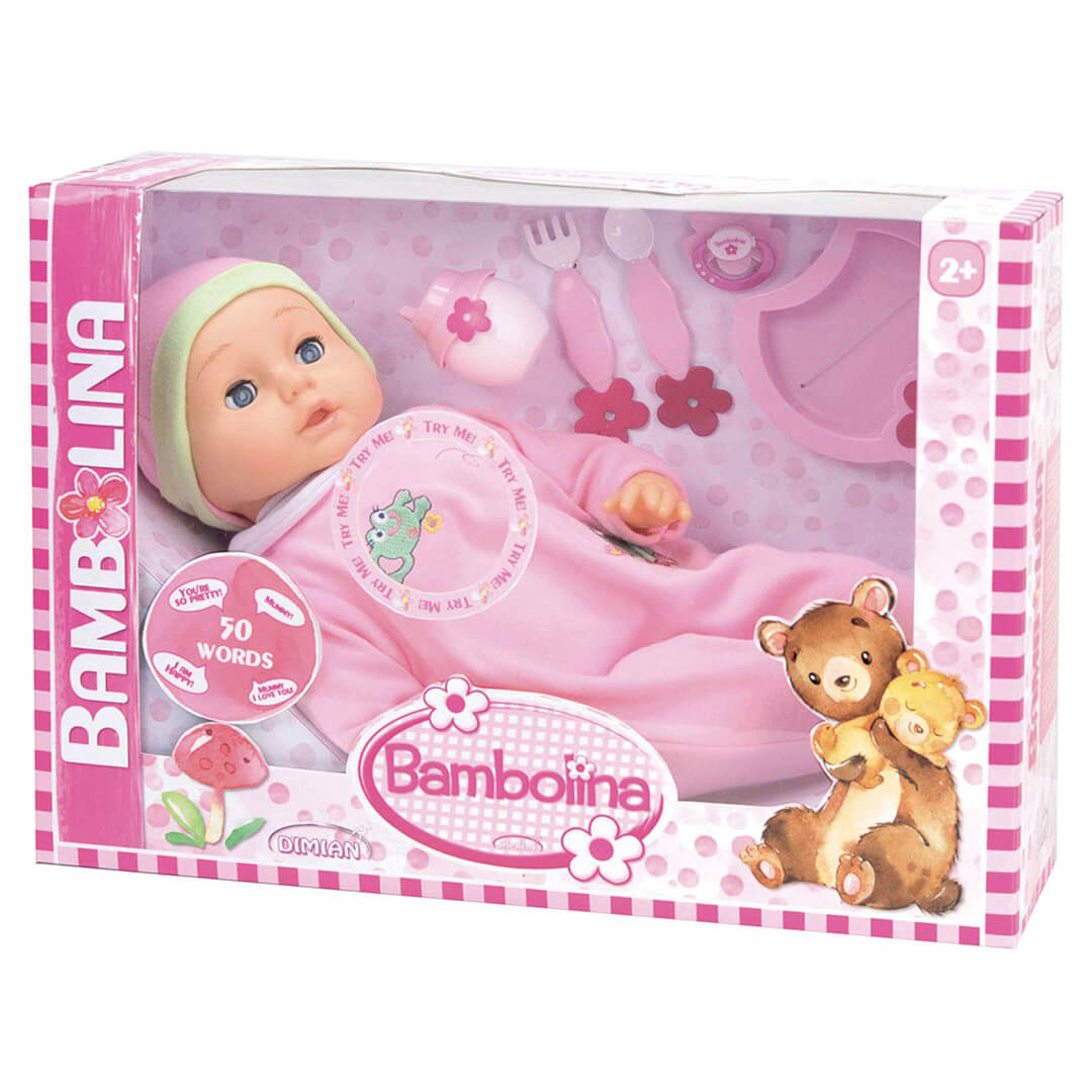 Buy Bambolina Baby Doll 46cm With 50 Sweet Sound | Yallatoys.com