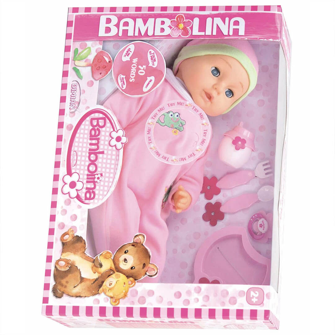 Buy Bambolina Baby Doll 46cm With 50 Sweet Sound | Yallatoys.com