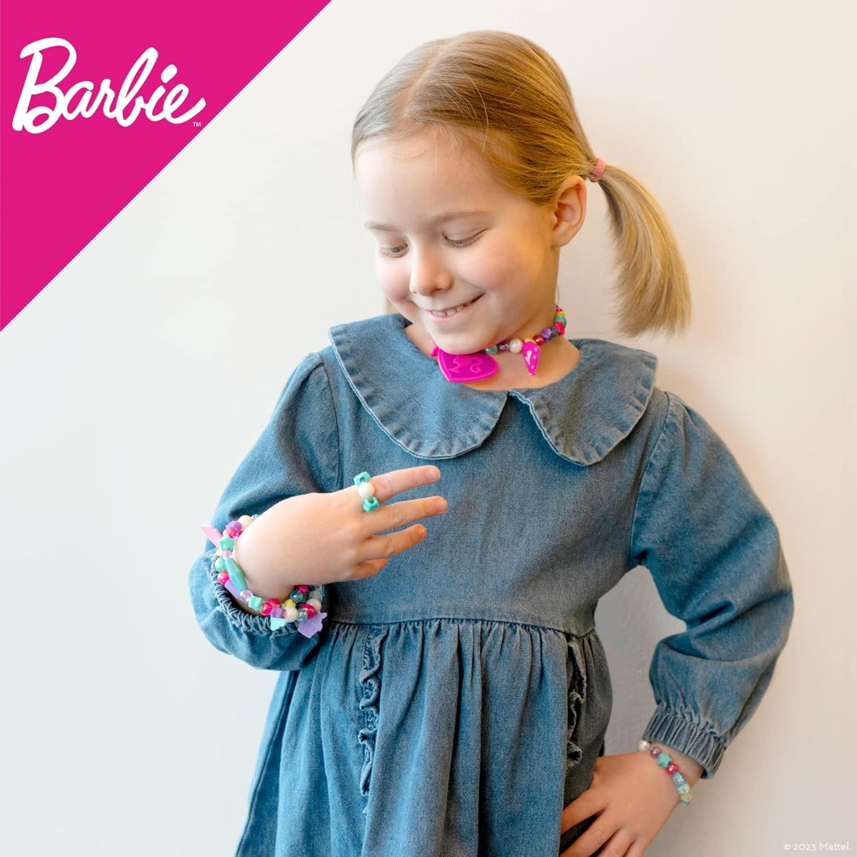 Buy Barbie Fashion Pink Handbag with Jewellery Creation Kit | Yallatoys.com