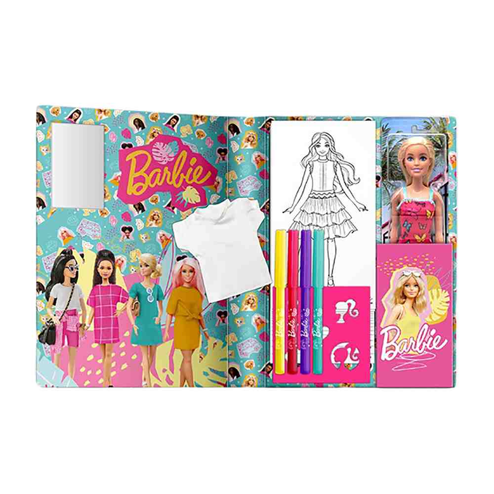 Buy Barbie Stencil and Style Portfolio Drawing Set with Doll | Yallatoys.com