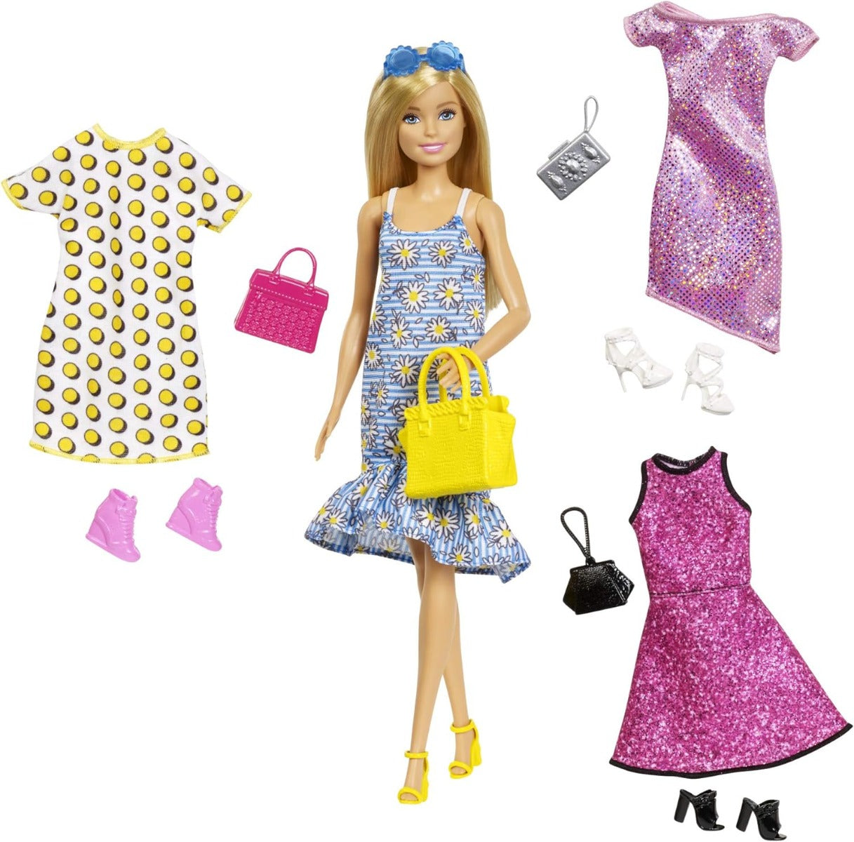 Buy Barbie Doll with Party Fashions Accessories | Yallatoys.com