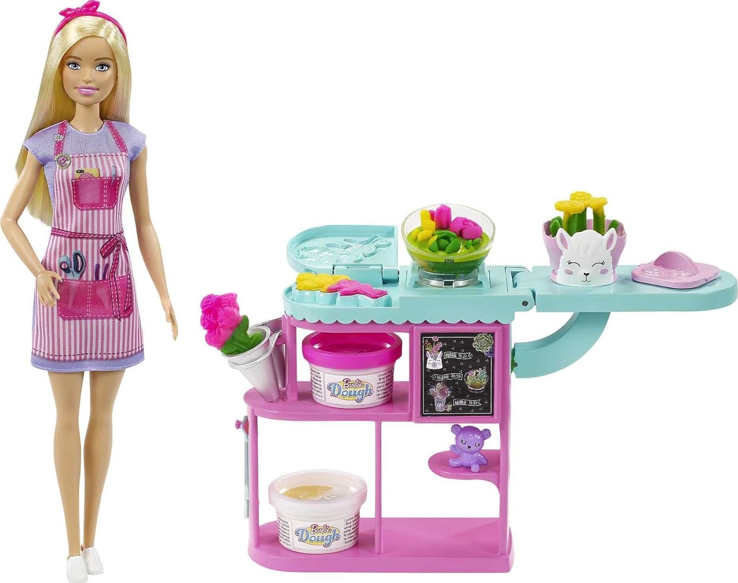 Buy Barbie Florist Fashion Doll & Playset Flower Making Station with Molds | Yallatoys.com