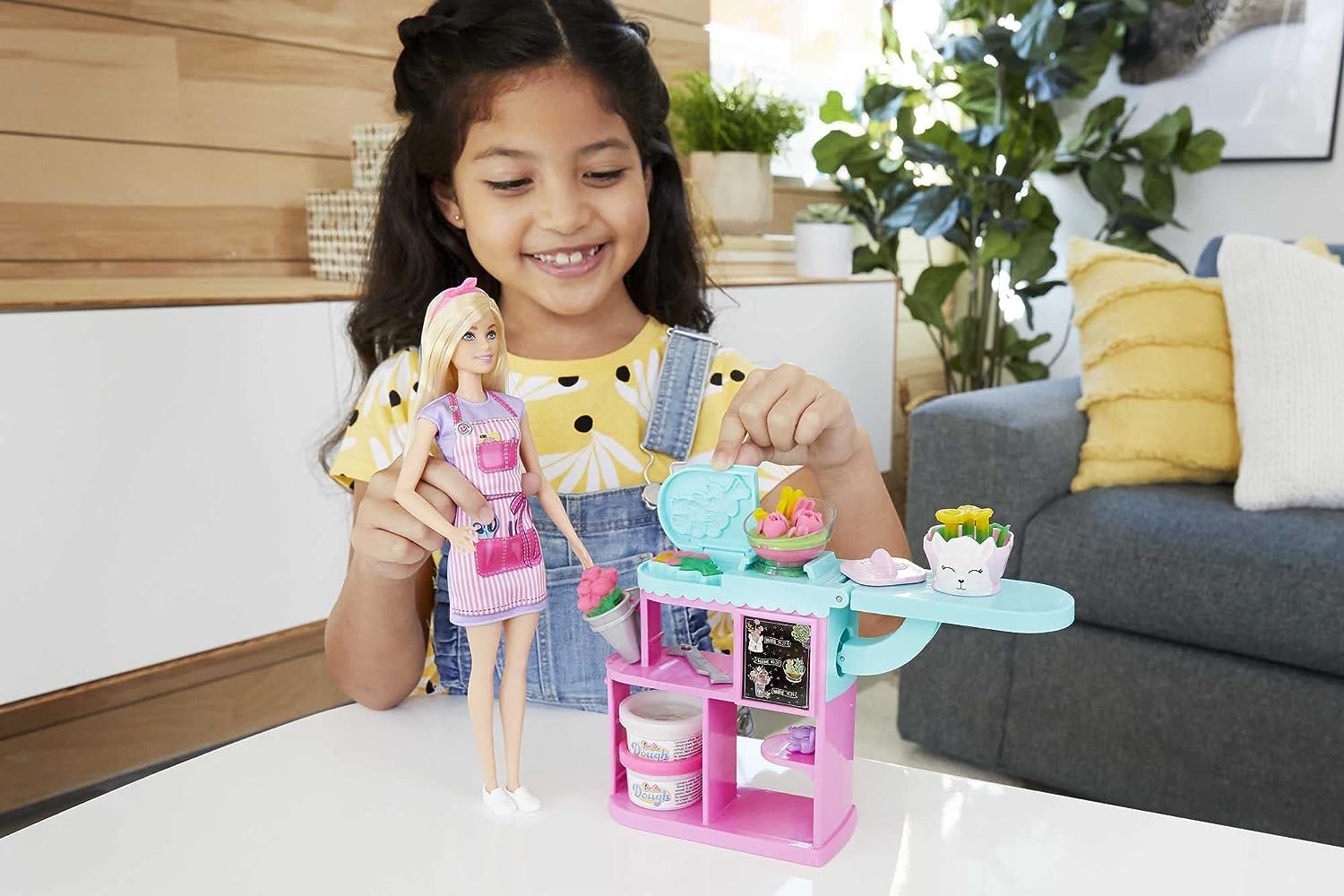 Buy Barbie Florist Fashion Doll & Playset Flower Making Station with Molds | Yallatoys.com
