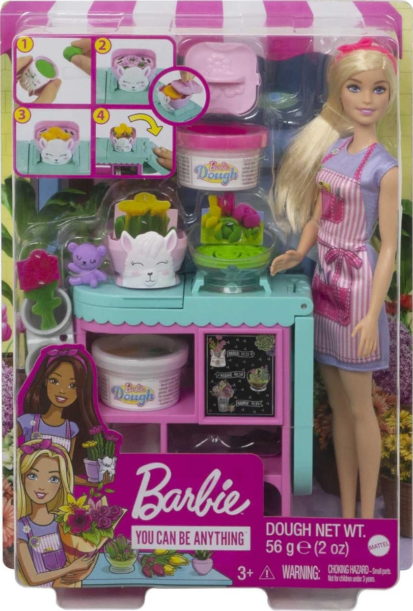 Buy Barbie Florist Fashion Doll & Playset Flower Making Station with Molds | Yallatoys.com