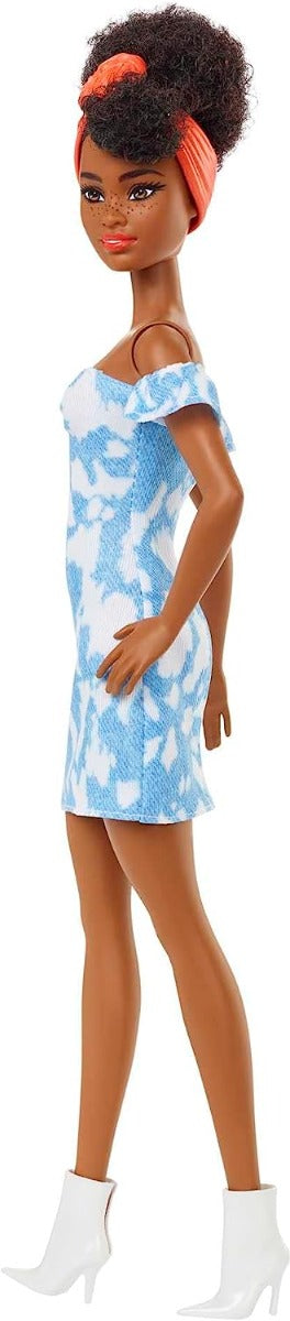 Buy Barbie Fashionistas Doll with Black Up Do Hair Bleached Denim Dress Boots & Headband | Yallatoys.com