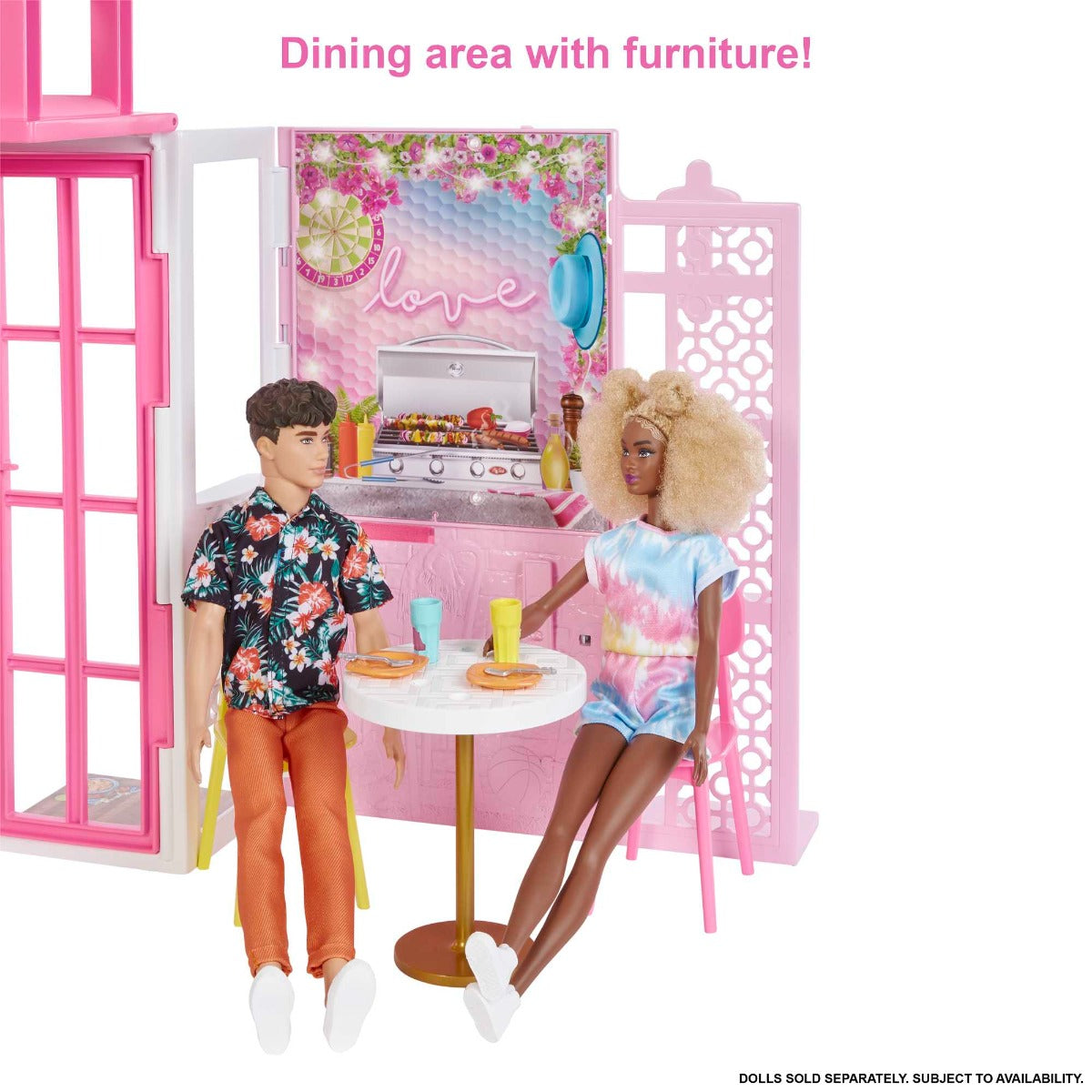Buy Barbie Dollhouse With 2 Levels & 4 Play Areas Fully Furnished without Dolls | Yallatoys.com