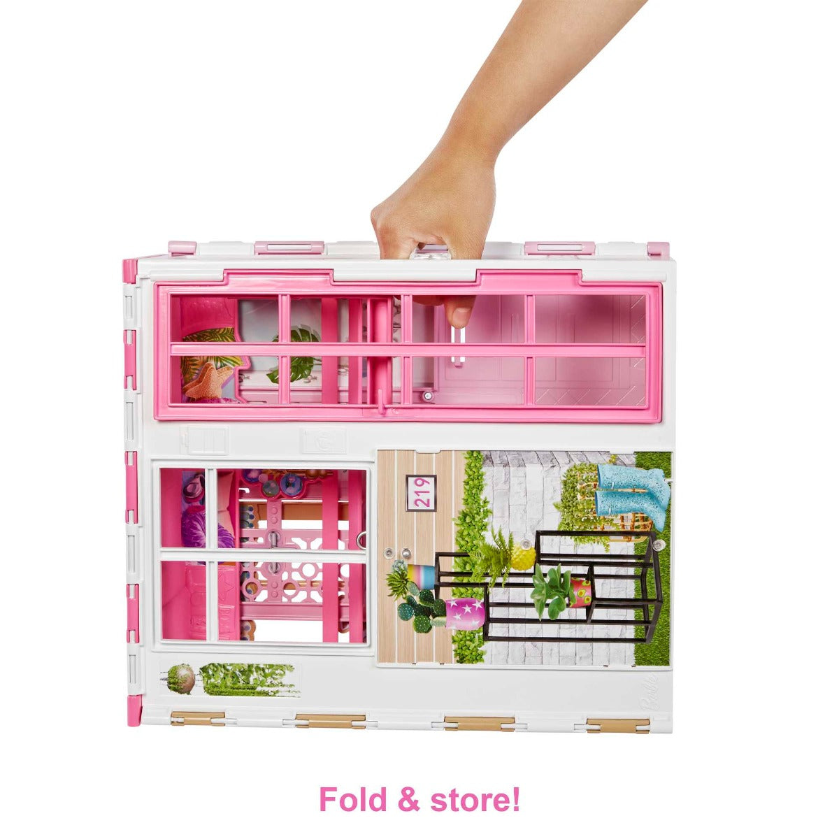 Buy Barbie Dollhouse With 2 Levels & 4 Play Areas Fully Furnished without Dolls | Yallatoys.com