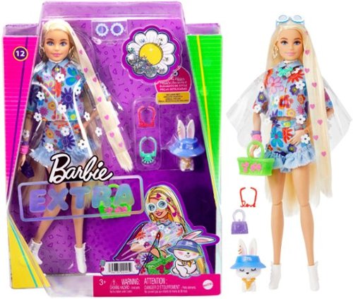 Buy Barbie Extra Doll with Flower Power Outfit & Accessories | Yallatoys.com
