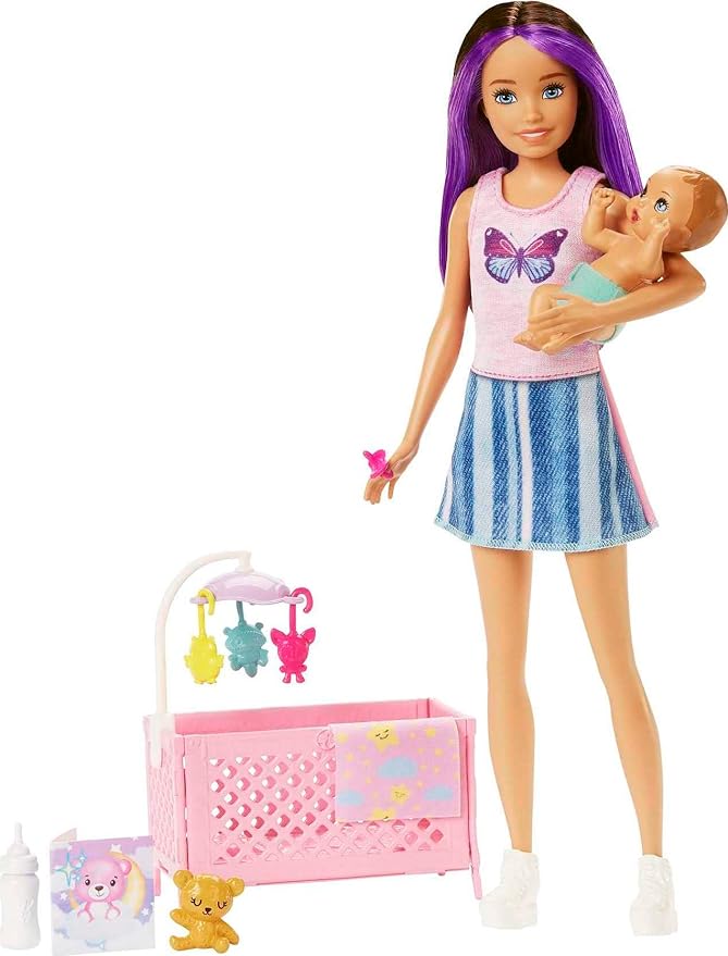 Buy Barbie Skipper Babysitters Doll and Playset Sleepy Baby Skipper | Yallatoys.com