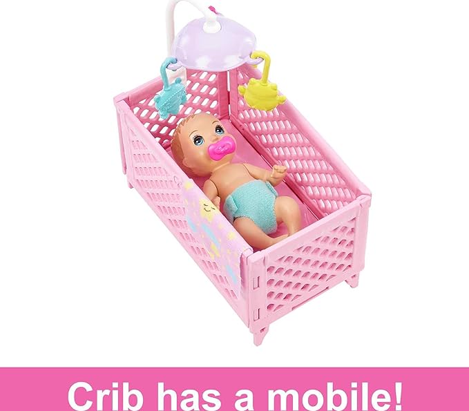 Buy Barbie Skipper Babysitters Doll and Playset Sleepy Baby Skipper | Yallatoys.com