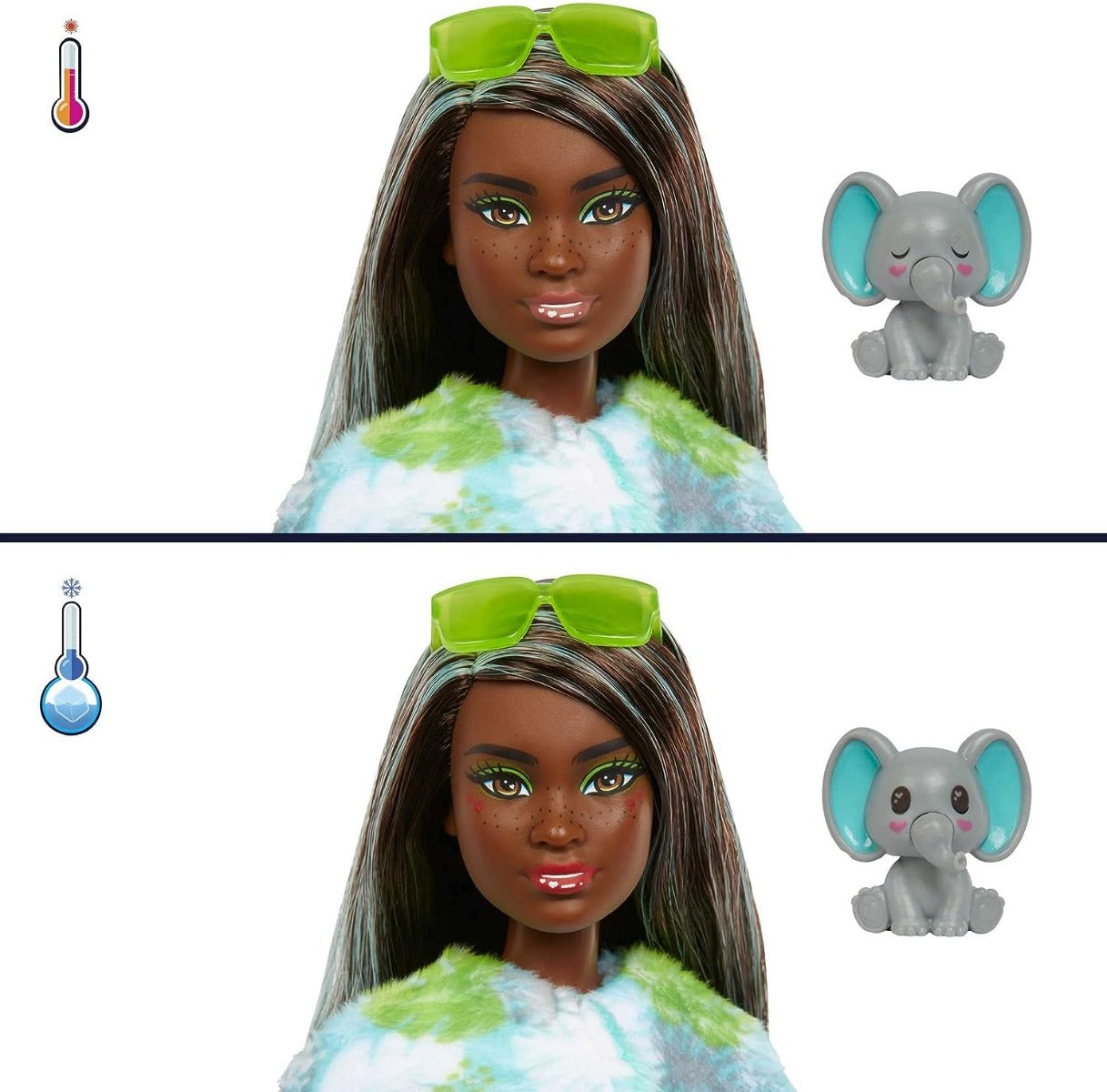 Buy Barbie Cutie Reveal Fashion Doll Jungle Series Elephant Plush Costume with 10 Surprises Including Mini Pet & Color Change | Yallatoys.com
