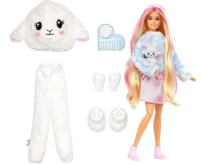Buy Barbie Cutie Reveal Barbie Cozy Cute Tees Series Lamb | Yallatoys.com
