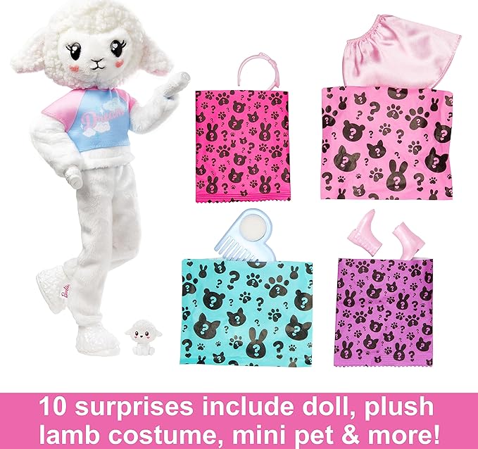 Buy Barbie Cutie Reveal Barbie Cozy Cute Tees Series Lamb | Yallatoys.com