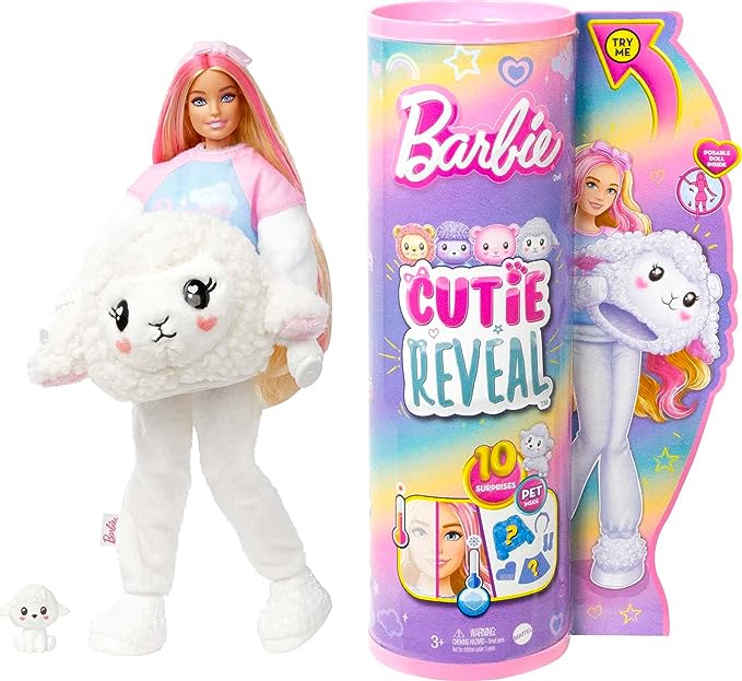 Buy Barbie Cutie Reveal Barbie Cozy Cute Tees Series Lamb | Yallatoys.com