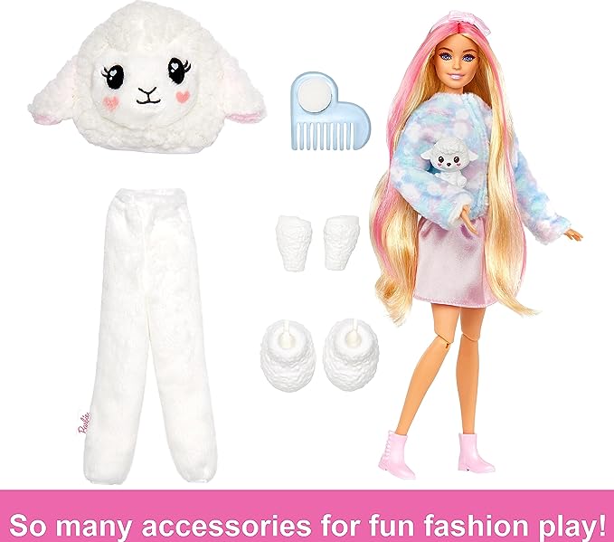 Buy Barbie Cutie Reveal Barbie Cozy Cute Tees Series Lamb | Yallatoys.com