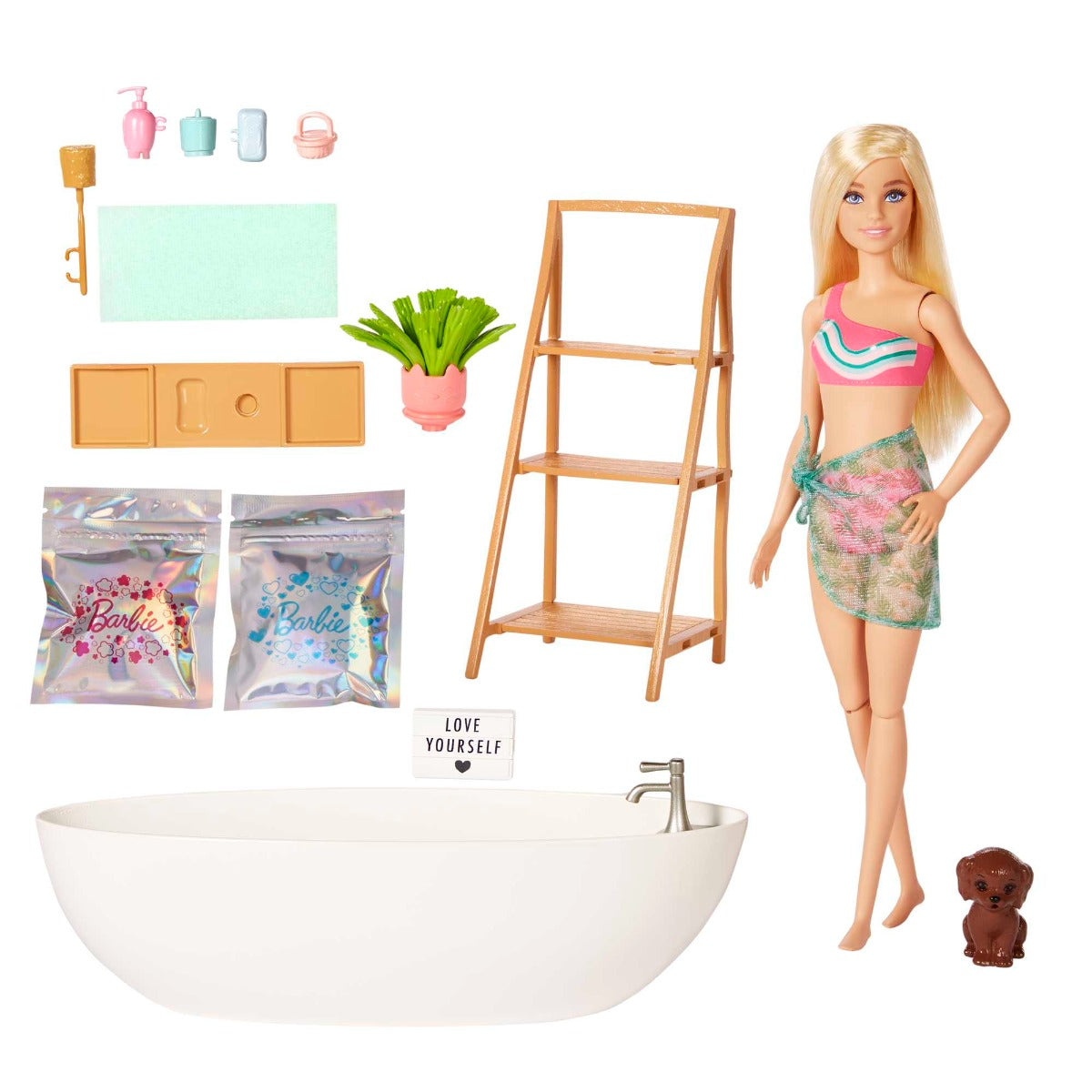 Buy Barbie Doll & Bathtub Playset Blonde Confetti Soap & Accessories | Yallatoys.com