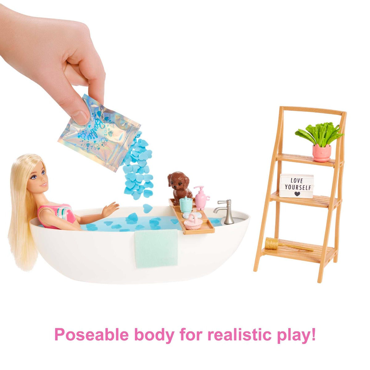 Buy Barbie Doll & Bathtub Playset Blonde Confetti Soap & Accessories | Yallatoys.com